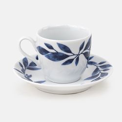 Xícara para Café Blue Pottery com Pires