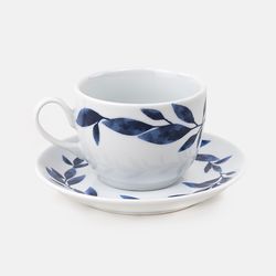 Xícara para Chá Blue Pottery com Pires