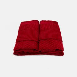 Peseira de Tricot Maxime com Porta Travesseiro - Vermelha