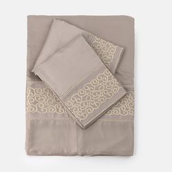 Jogo de Cama Tecido Bambu Queen Splendor Areia