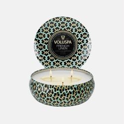 Vela Lata 3 Pavios Frech Linen - 60H
