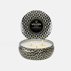Vela Voluspa Lata 3 Pavios Crisp Champagne 60 horas