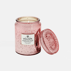 Vela Pote Vidro G 100h Tampa Vidro Sparkling Rose