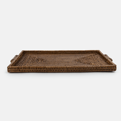 Bandeja Rattan com Alça Ganesha (0,43cm x 0,31cm)