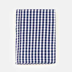 Capa de Duvet Algodão King 230 fios Vichy Azul Marinho