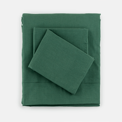 Capa Duvet com Fronhas Linen Vert - Queen