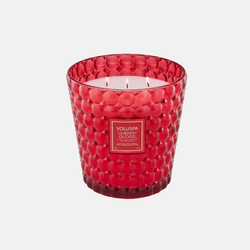Vela em Vaso Pedestal 3 Pavios +80h Cherry Gloss