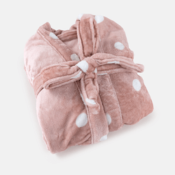 Roupão Soft Poa G - Rosa