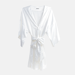 Kimono Cetim Vegano Offwhite - M