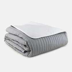 Colcha Boutie Queen com Porta Travesseiro Fibra de Bambu Valentino Gris