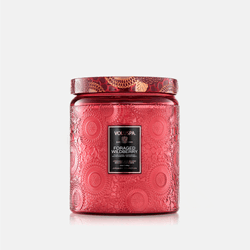 Vela pote vidro luxe - 140h Foraged Wildberry