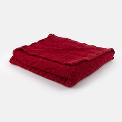 Manta de Tricot Empório Vermelha