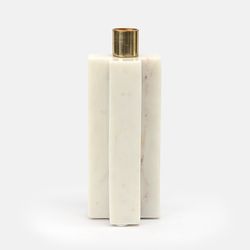 Castiçal Marmore Bianco