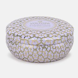 Vela voluspa Lata 3 Pavios Eucalyptus e White Sage 60 horas