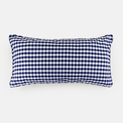 Capa para Almofada Retangular 230 fios Vichy Azul Marinho