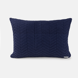 Almofada de Tricot Azul Marinho Empório
