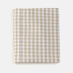 Capa de Duvet Algodão Casal 230 fios Vichy Bege
